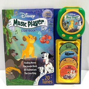 Rare Disney Music Player Storybook 20 Tunes 4 Discs 2006 Lion King Aladdin Nemo